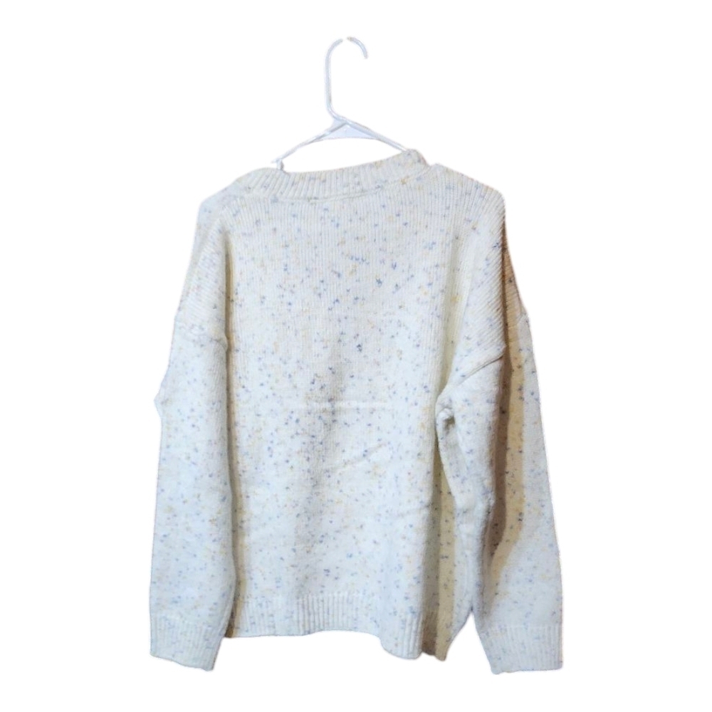 Ricki's Cream Speckled V Neck Sweater Size XL - Picture 4 of 9